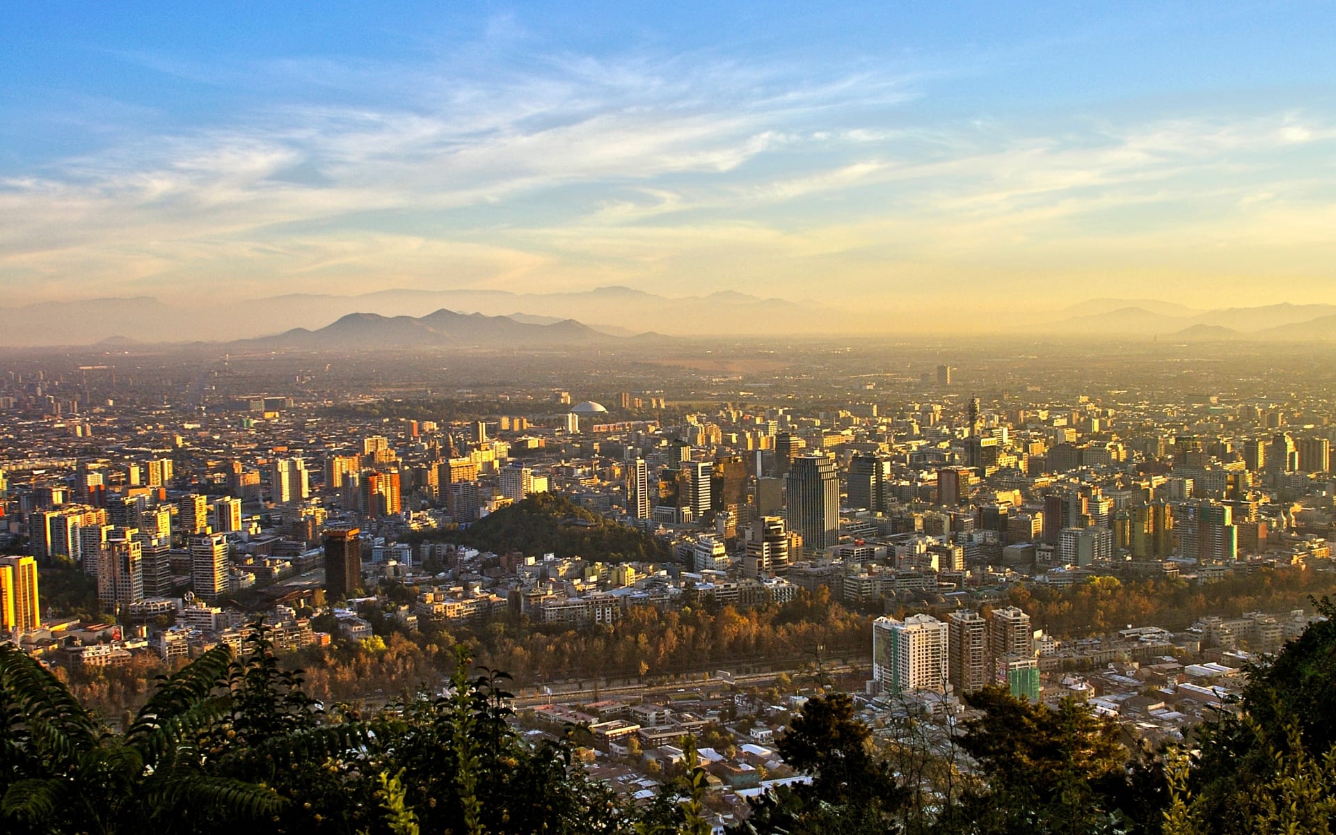 View of the city of Santiago de Chile.