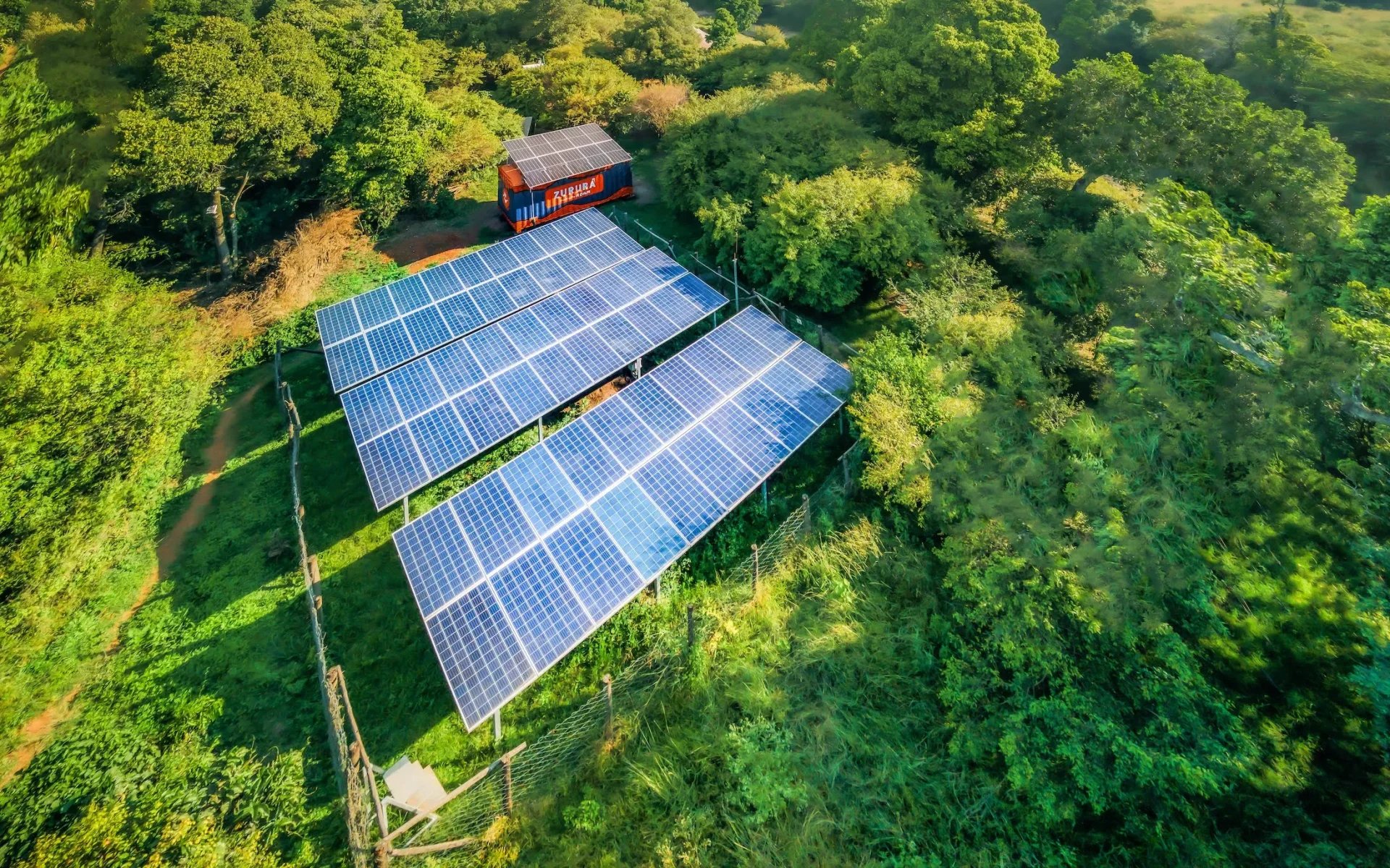 Solar panels at Emboo River Camp.