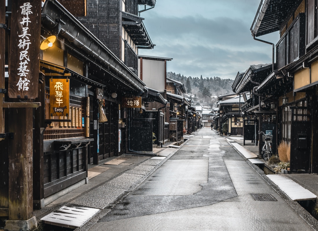 The historic streets of Takayama, Japan, are full of traditional architecture and culture.