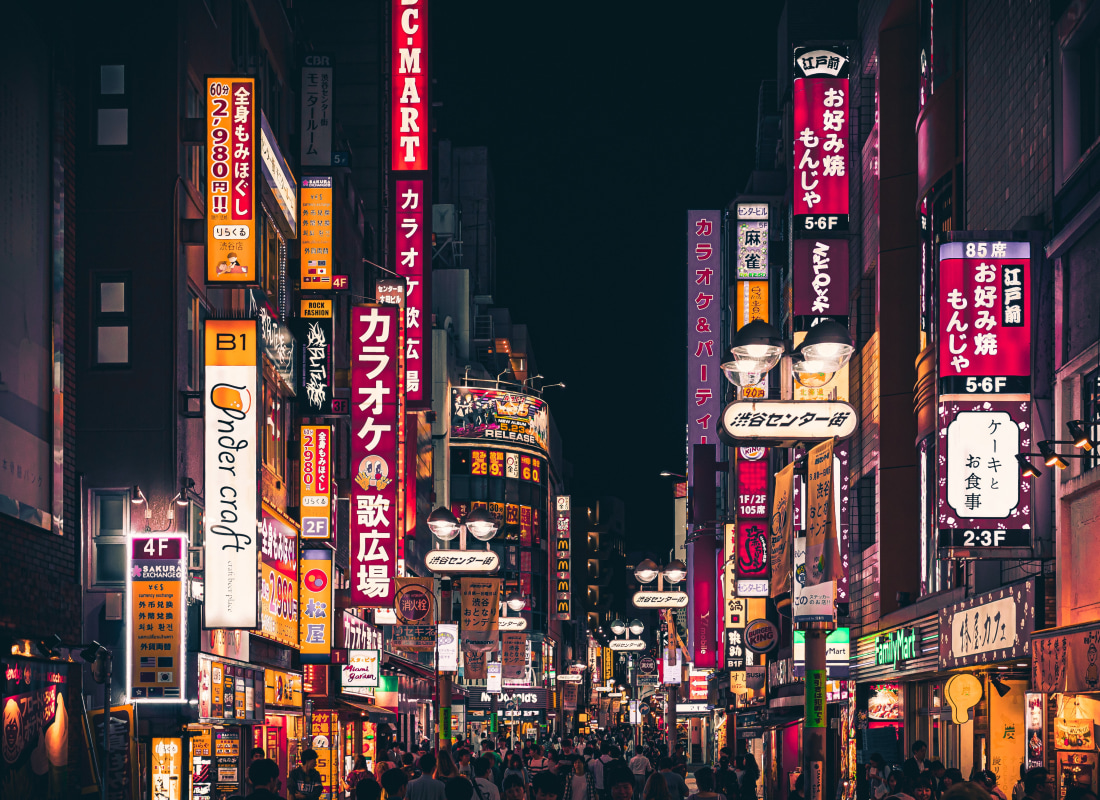 People Walking on the Street in Tokyo.
