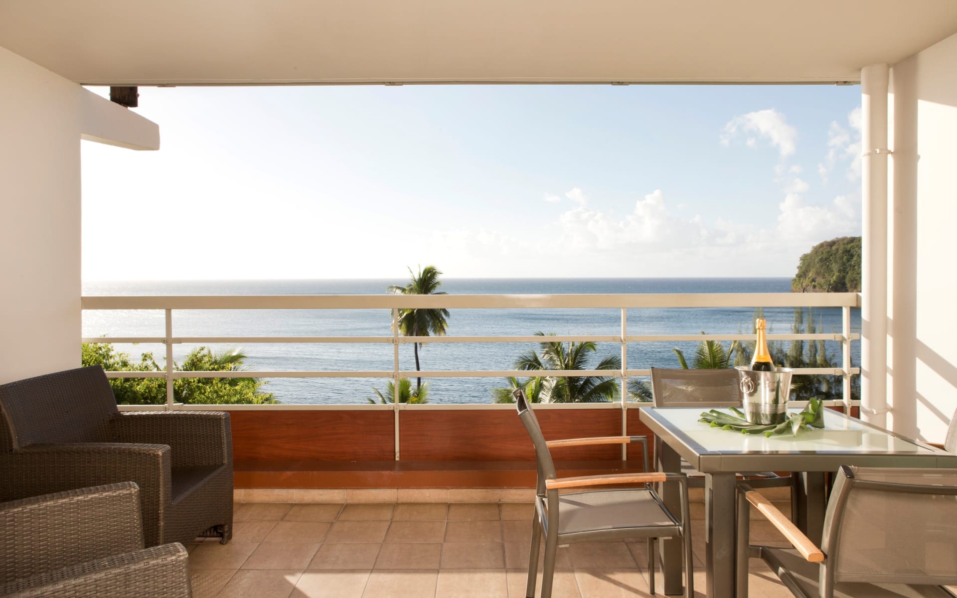 Balcony Overlooking ocean
