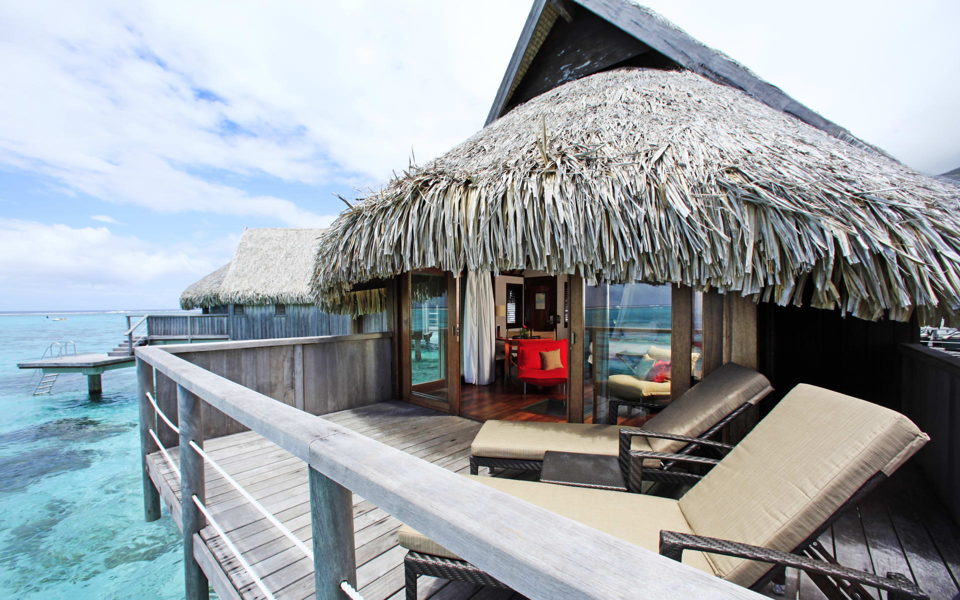Exterior of Luxury overwater bungalow
