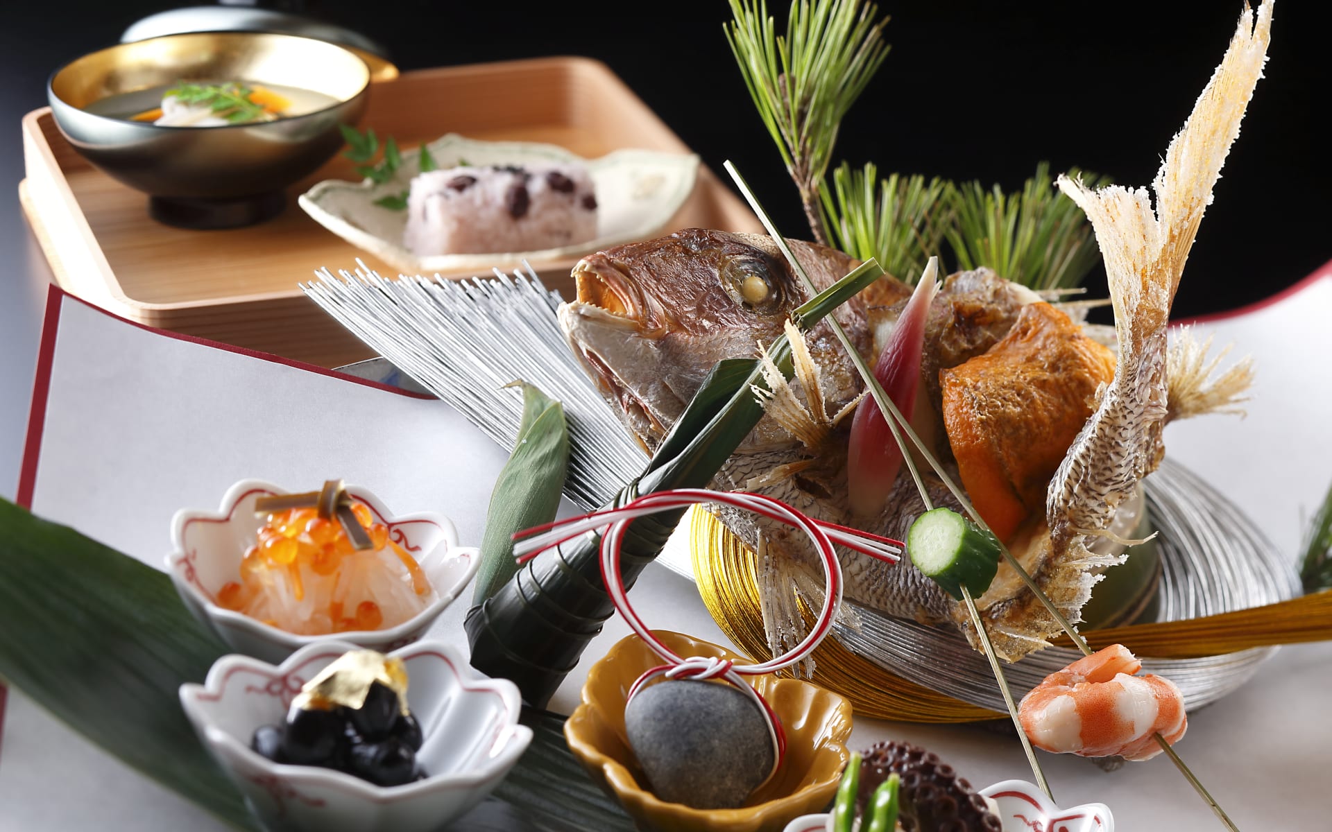 The kaiseki food at The Mitsui looks like a piece of artwork. 