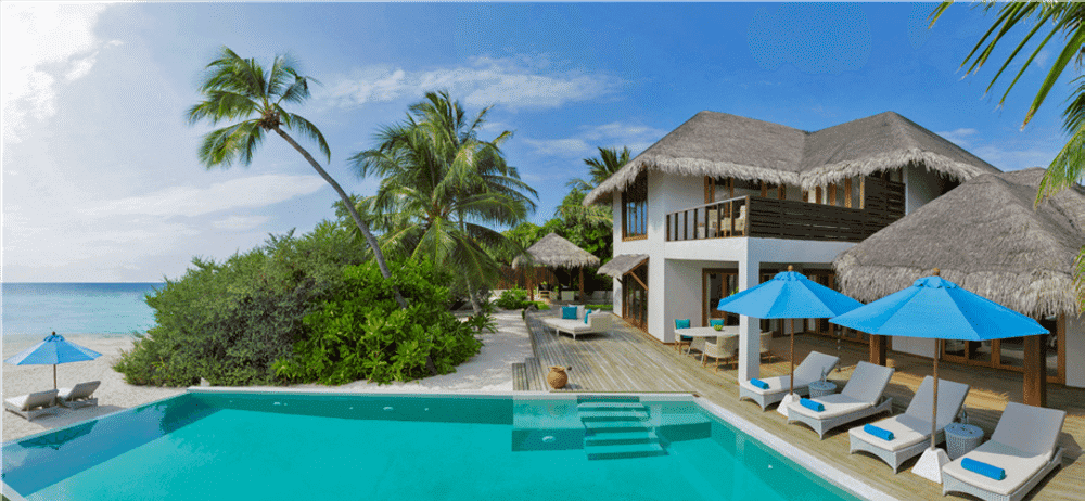beachfront residence with private pool at dusit thani maldives