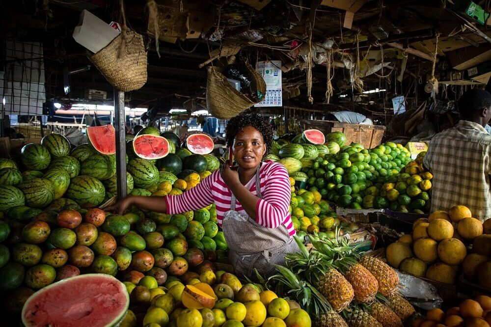 Fruit market in Nairobi Kenya