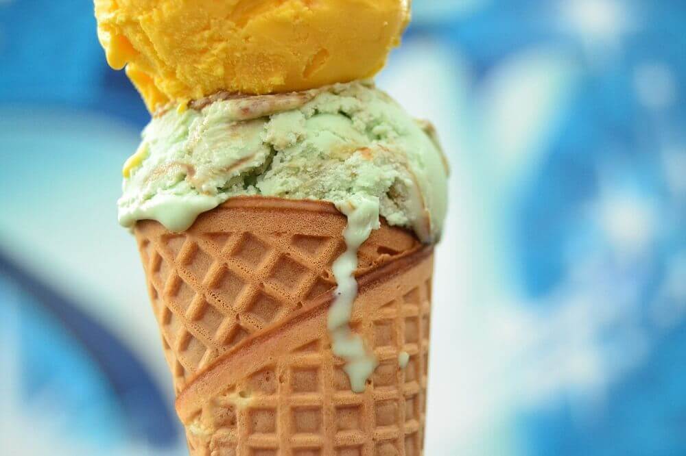 Ice-cream cone dripping