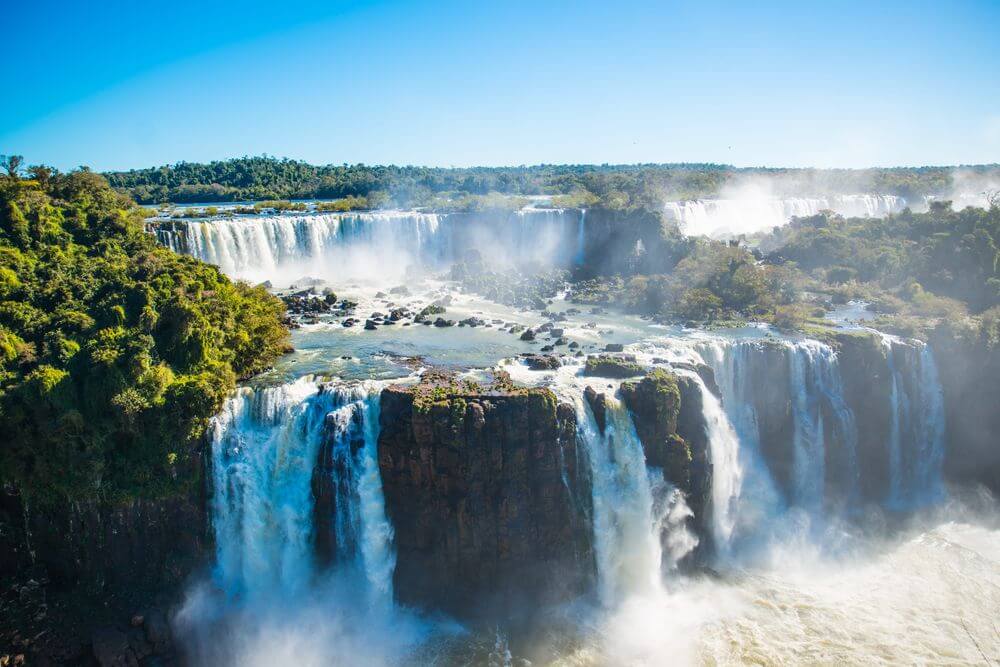 aerial view of Iguazu Falls in Argentina