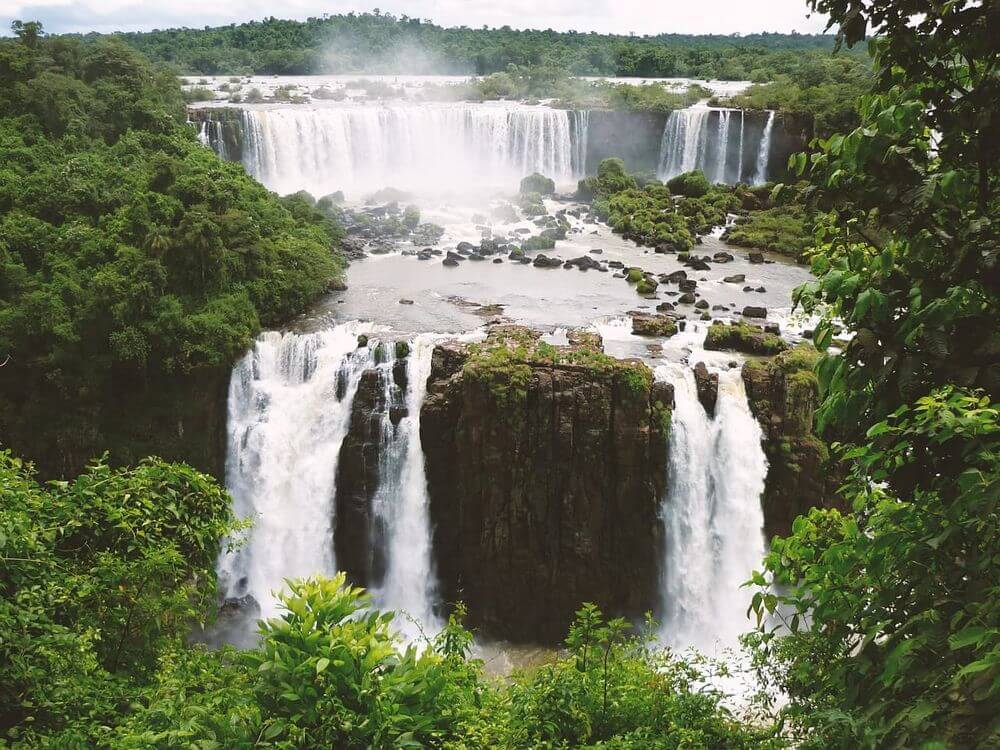 aerial view of Iguazu Falls