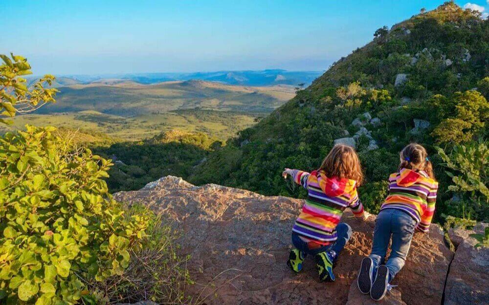 Kids on safari in South Africa