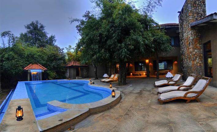 Kings Lodge Swimming Pool in Bandhavgarh Tiger Reserve