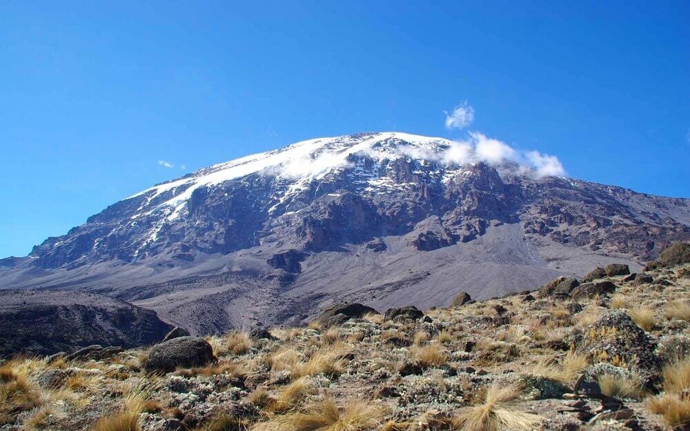Mount Kilimanjaro glacier in Tanzania