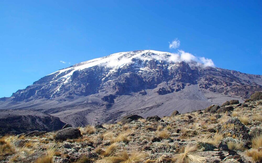 Mount Kilimanjaro glacier in Tanzania