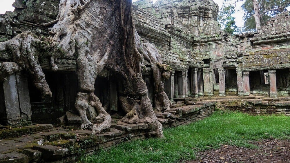 Preah Khan temple in Angkor Cambodia