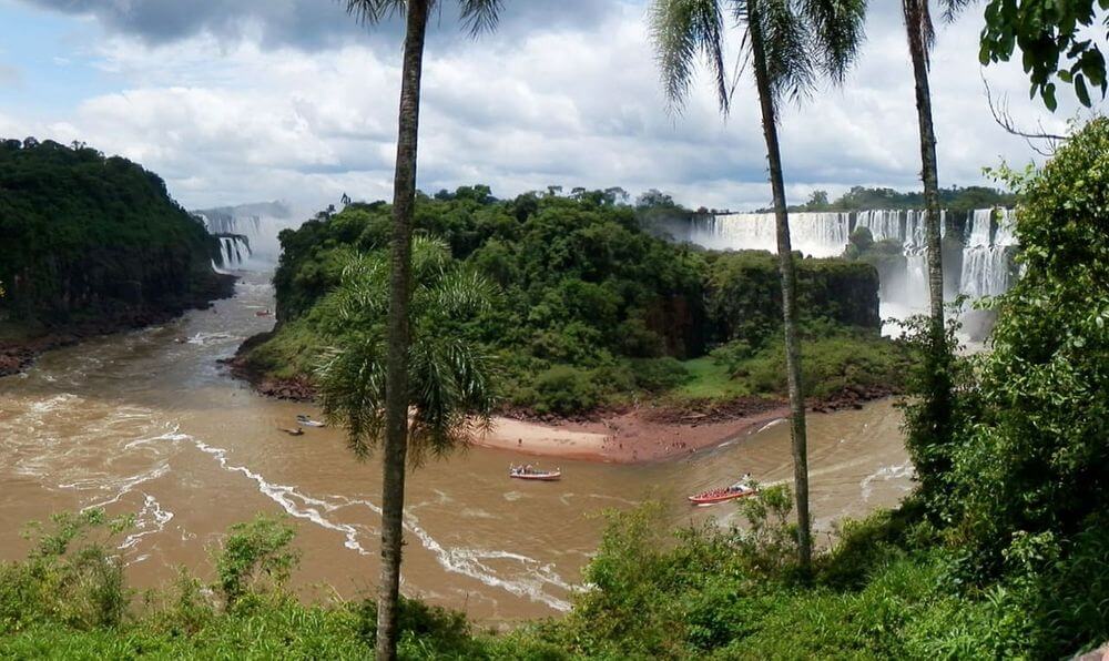 boat ride along the rapids of Iguazu Falls