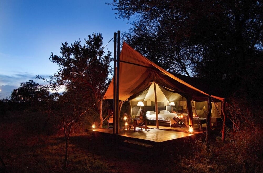 rhino-walking-safari-tent-campsite-africa
