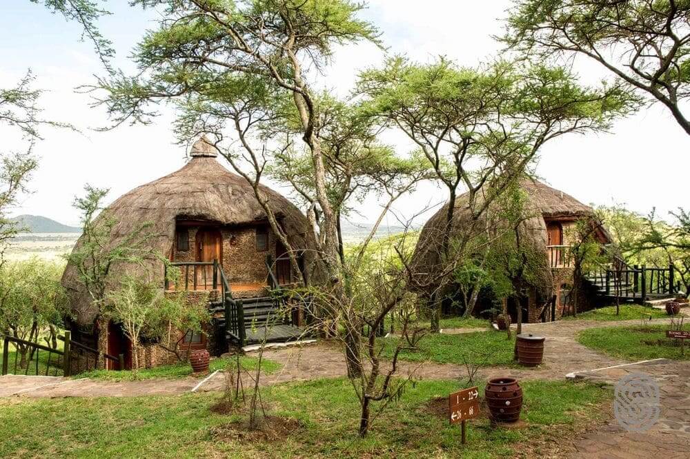 dome huts at serengeti serena safari lodge, serengeti national park, tanzania