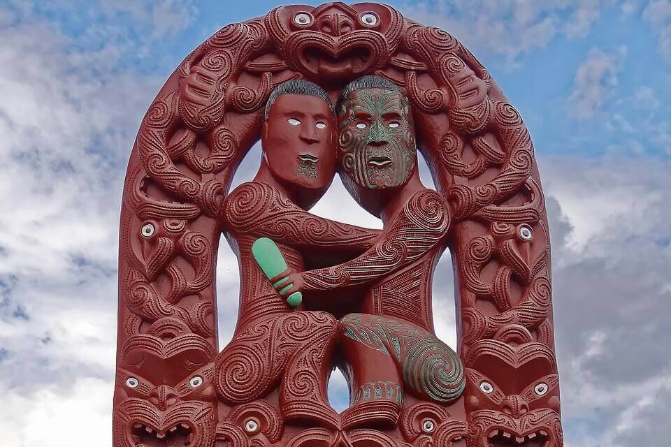 Maori carvings Rotorua New Zealand